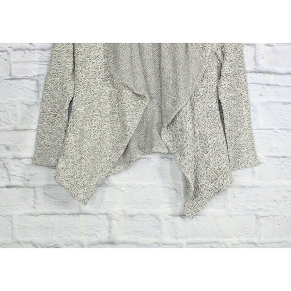 BNCI Blanc Noir White Gray Open Front Shawl Collar Cardigan Sweater XL - Picture 3 of 8